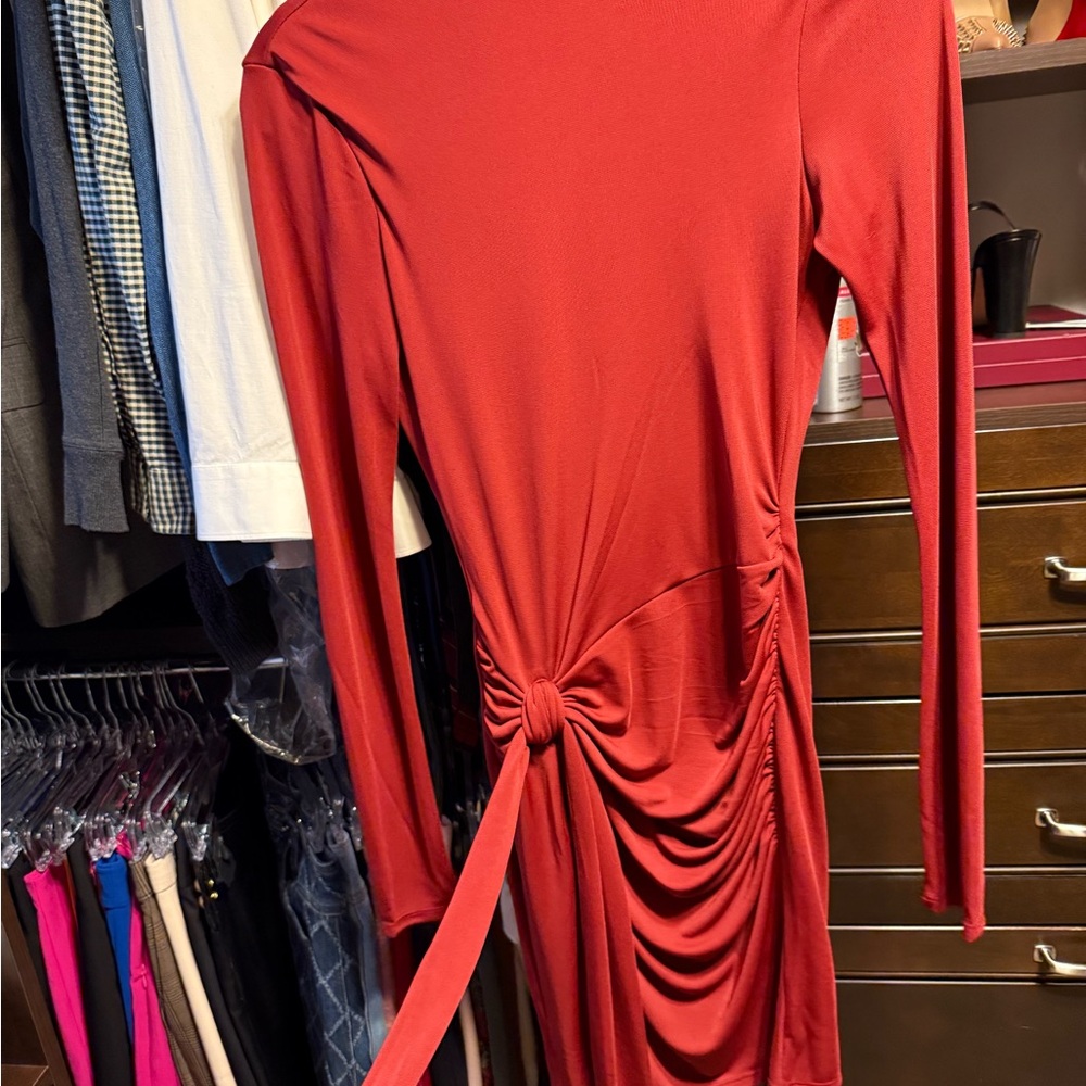 Cinq a Sept Scarlet Long-Sleeve Dress